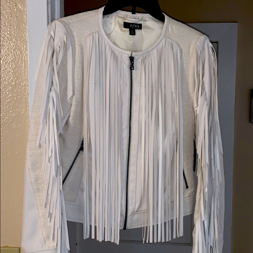 Brand new leather fringe jacket